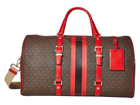 michael michael kors bedford travel signature large duffel bag|Michael Kors bedford weekender.